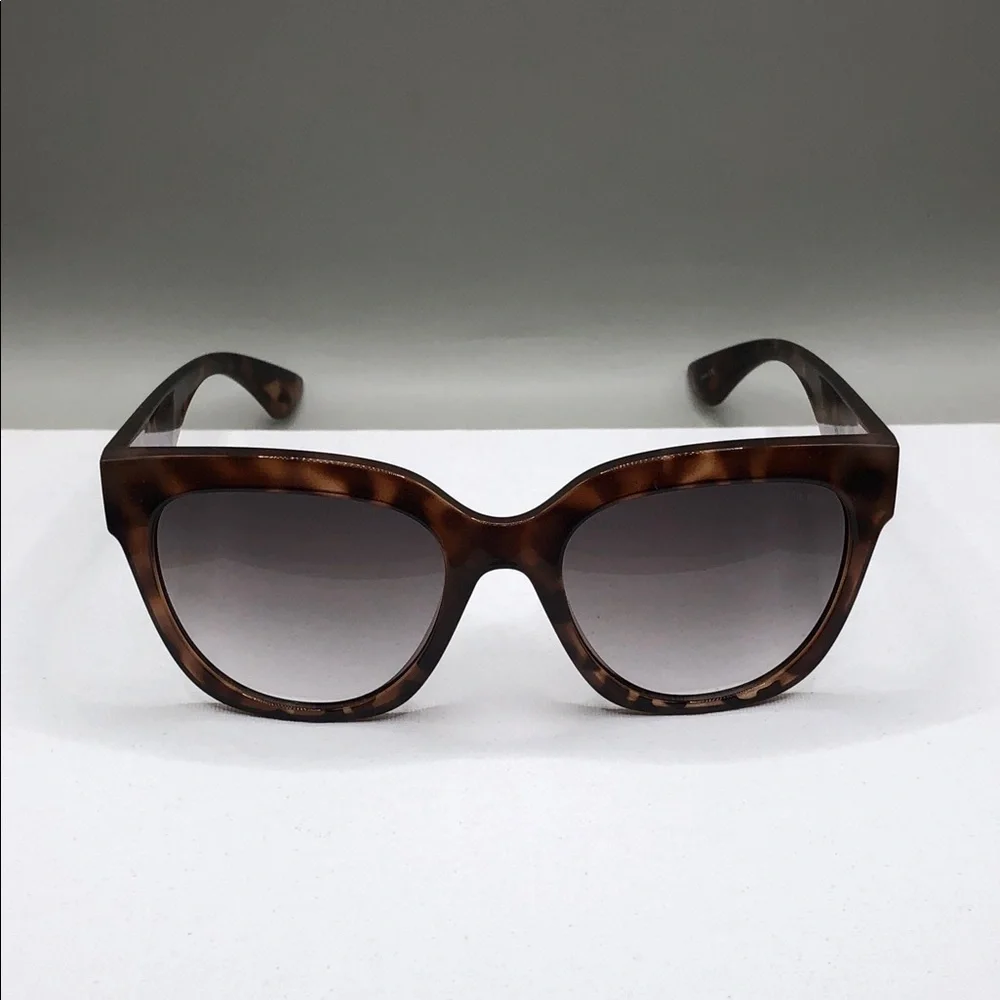 Freyrs Jane Cat Eye Sunglasses Semi Oversized Tortoise Trendy Gradient Lens.